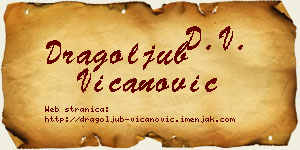Dragoljub Vicanović vizit kartica